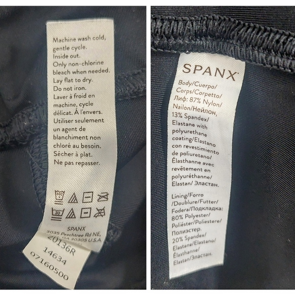 Spanx Black Faux Leather Moto Leggings - Picture 12 of 16